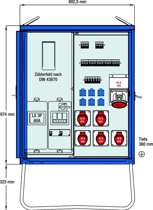 Actual product image As - Schwabe End distributor cabinet (CEE 7/3, CEE)