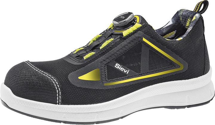 Sievi Racer Free Roller S1P, Unisex, Safety shoes, Black, White, EUE, PU leather, Textile (45)