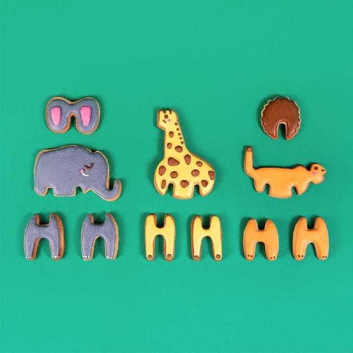 Actual product image Chefclub Biscuit cutter Safari 3D 8pcs.