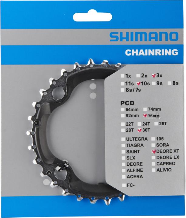 Produktbild Shimano Deore XT FC-M782 Kettenblatt 96 BCD (30)