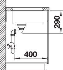 Productafbeelding Blanco Andano 400-U (Onderbouw gootsteen, 44 cm, 44 cm)