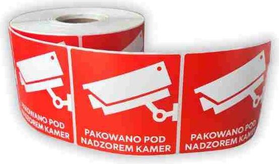 Produktbild Bestpak BSTech Selbstklebeetikett „Verpackt unter Kameraüberwachung“ 80x80 mm 1000 Stk.