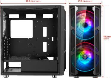 Immagine prodotto Spirit Of Gamer Boitier ATX-mATX 8920RA/GHOST 5 (ATX, mATX, Mini-ITX)