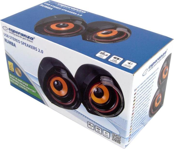 Produktbild Esperanza EP141 USB 2.0 speaker system 5 W channels Black Orange