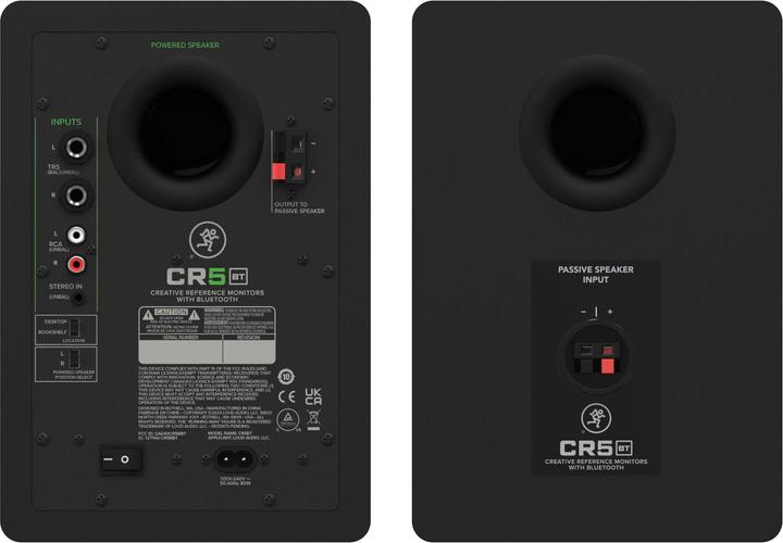 Produktbild Mackie CR5 (Pair) 5.25" Powered Studio Monitors w/ Tone Control and BT (Aktiv, Paar)
