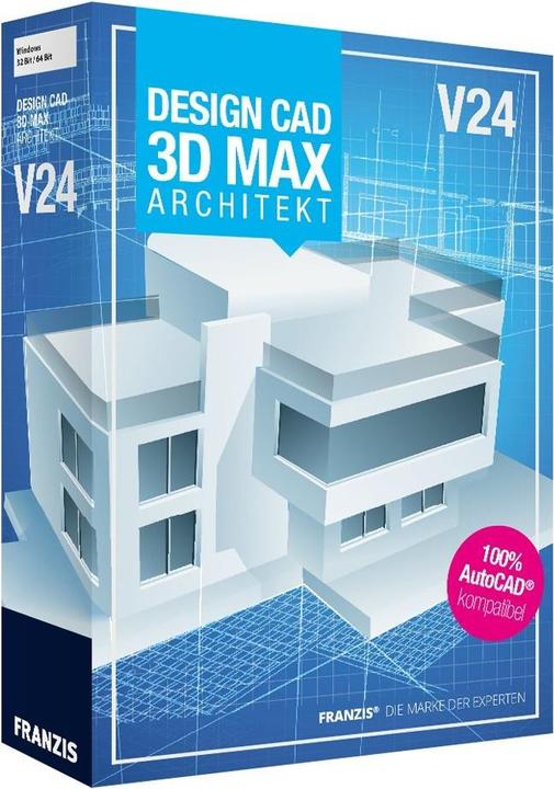 Actual product image Franzis DesignCAD 3D MAX V24 Architect (1 User, unlimited)
