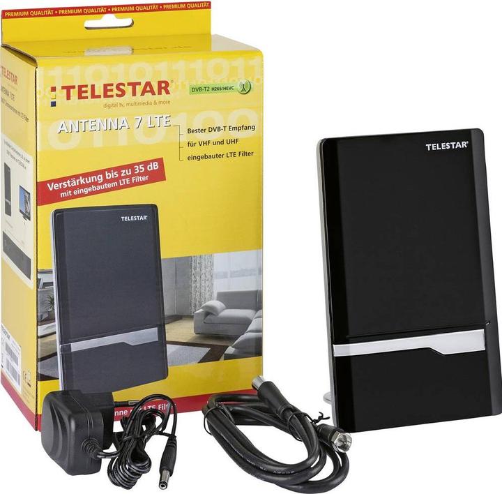 Produktbild Telestar Antenna 7 (Zimmerantenne, 35 dB, DVB-T / -T2, LTE, DAB/ DAB+)