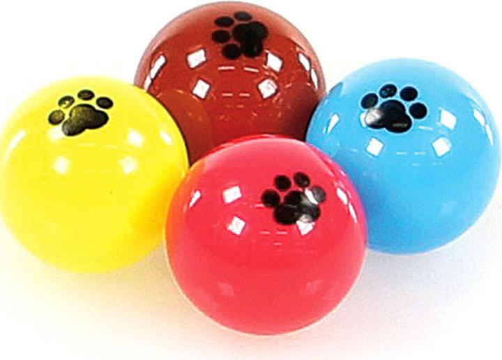 No Name Plastic ball with rattle & paw logo (Cat ball toy)