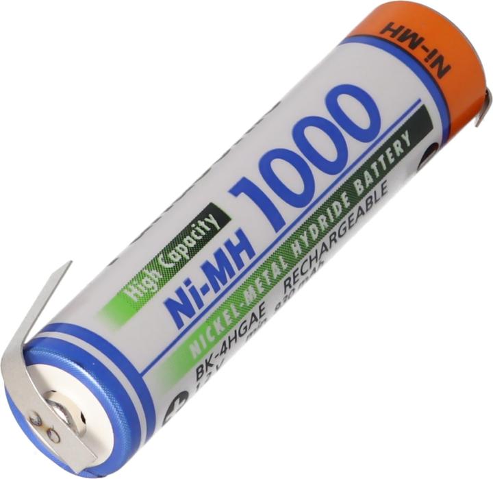 Produktbild Panasonic Akku BK-4HGAE Micro AAA HR-4U NiMH Akku mit Lötfahne Z-Form (AAA, 1000 mAh)