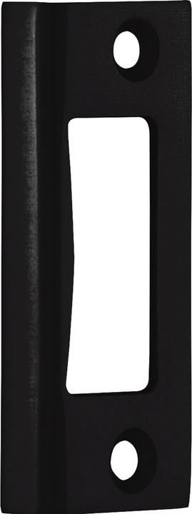 Actual product image Kws Angled striking plate 10.401, rebate depth 24 mm, aluminium black matt (1 pcs.)