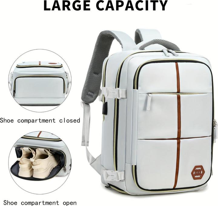 Image du produit Only-Bags.Store Sac à dos de voyage multifonctionnel, sac d'école pour ordinateur portable avec approbation de la