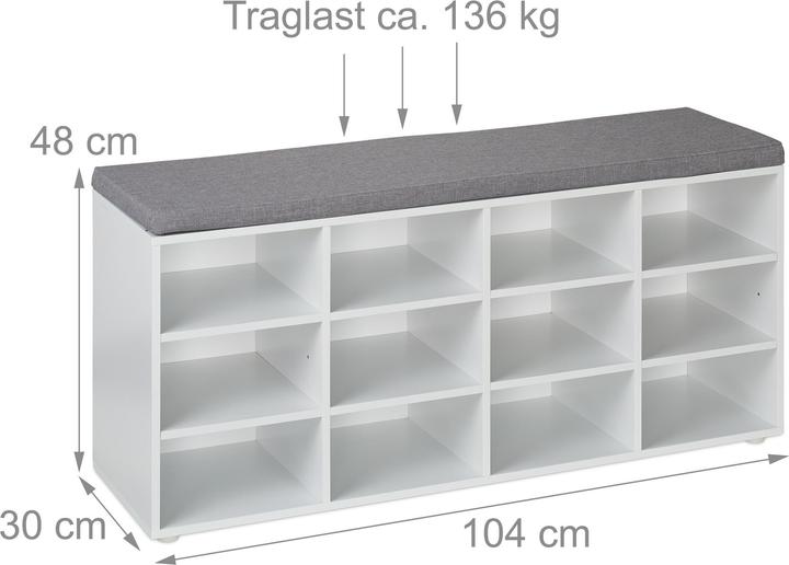 Actual product image Relaxdays Shoe rack (104 x 30 x 48 cm)