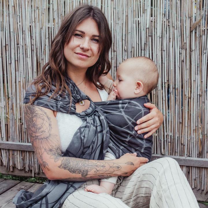 Immagine prodotto Hoppediz Imbragatura per bambini Ring-Sling di qualità biologica (2 m)