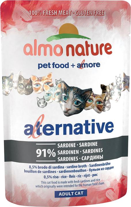Actual product image Almo Nature Alternative Adult Sardine (Adult, 1 pcs., 55 g)