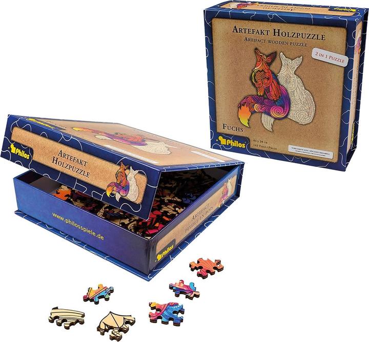 Immagine prodotto Philos Puzzle in legno Artefact 2 in 1 Fox (143 pezzi)