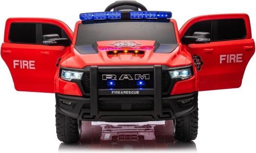 Actual product image Es-toys Kinderfahrzeug – Elektro Auto „Feuerwehr Dodge RAM“ 4 Motoren- 2,4Ghz Fernsteuerung, MP3 + Sir