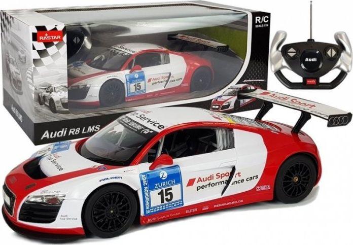 Rastar Auto R/C Audi R8 LMS 1:14 weiss o-rot