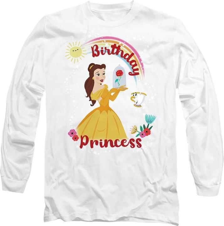 Actual product image Beauty And The Beast Unisex Adult Birthday Princess Belle Chip T-Shirt (M)