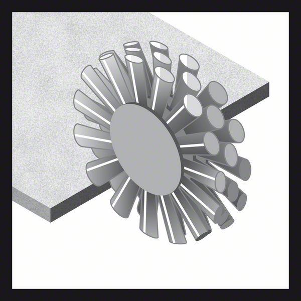 Actual product image Bosch Professional Zubehör PRO Stainless Steel clean disc brush, straight shaft, 50 x 0.2 mm