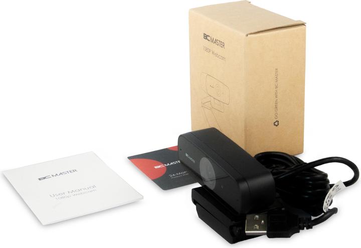 Actual product image BC Master BC-W1 Full HD Webcam with 1/2.7" CMOS Sensor black (2.10 Mpx)