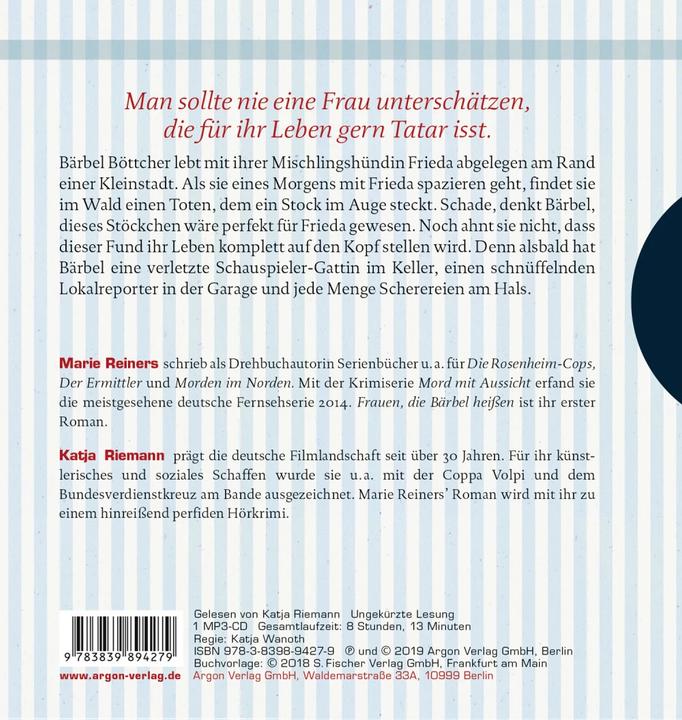 Actual product image Women named Bärbel (Marie Reiners, Katja Riemann, German)