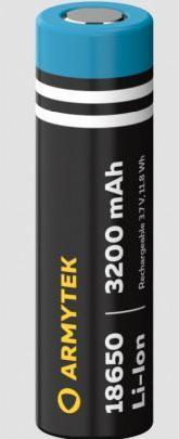 Image du produit ArmyTek 18650 Li-Ion 3200mAh. Rechargeable (1 pcs, 18650, 3200 mAh)