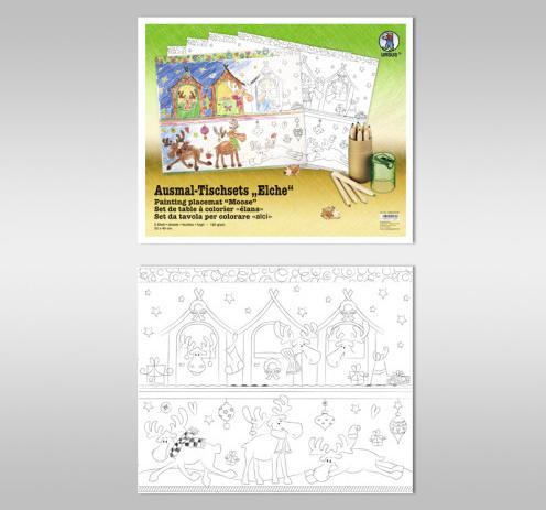 Actual product image Ursus Placemat coloring moose (1 x, 33 x 40 cm)
