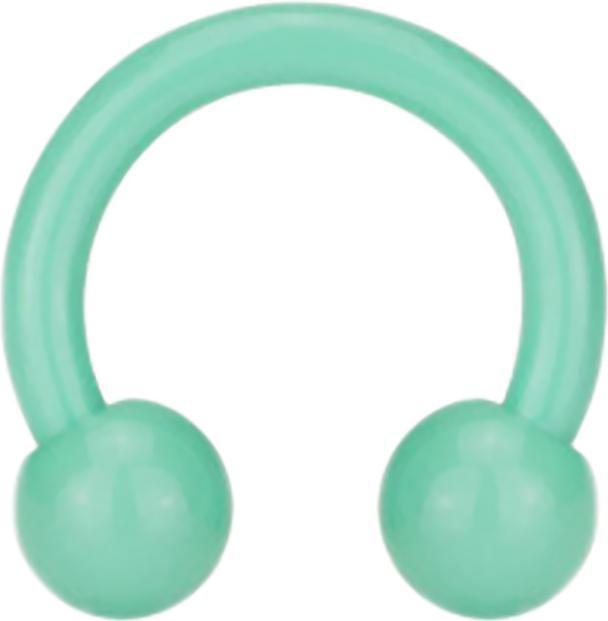 Produktbild Star Piercing Circular Barbell pastellgrün mit Kugel (ohne Messing, Chirurgenstahl 316L)