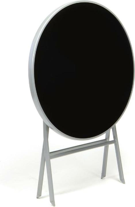 Produktbild VCM Bistrotisch mit Glasplatte klappbar Terrassentisch Glastisch silber Ø 70cm Stahl (70 cm)