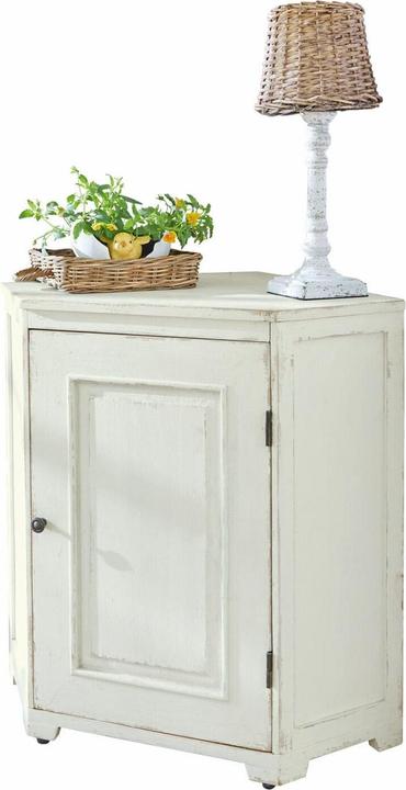 Actual product image Loberon Yurielka corner chest of drawers antique white
