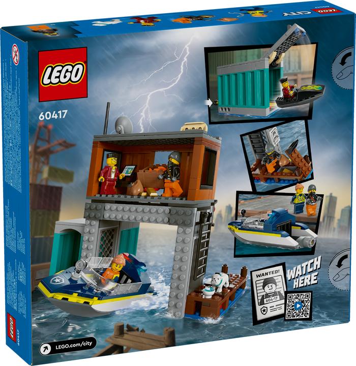 Produktbild LEGO Police Speedboat and Crooks' Hideout (60417, LEGO City)