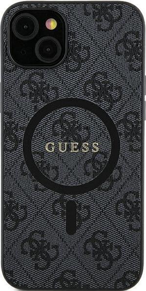 Actual product image Guess case for S24 Ultra S928 GUHMS24LG4GFRK hardcase 4G Collection Leather Metal Logo MagSafe black (Samsung Galaxy S24 Ultra)