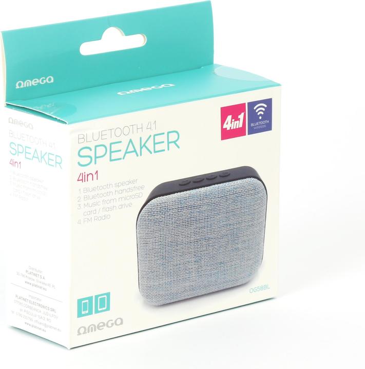 Actual product image Omega OG58BL Portable Speaker (3 h, Rechargeable battery operated)