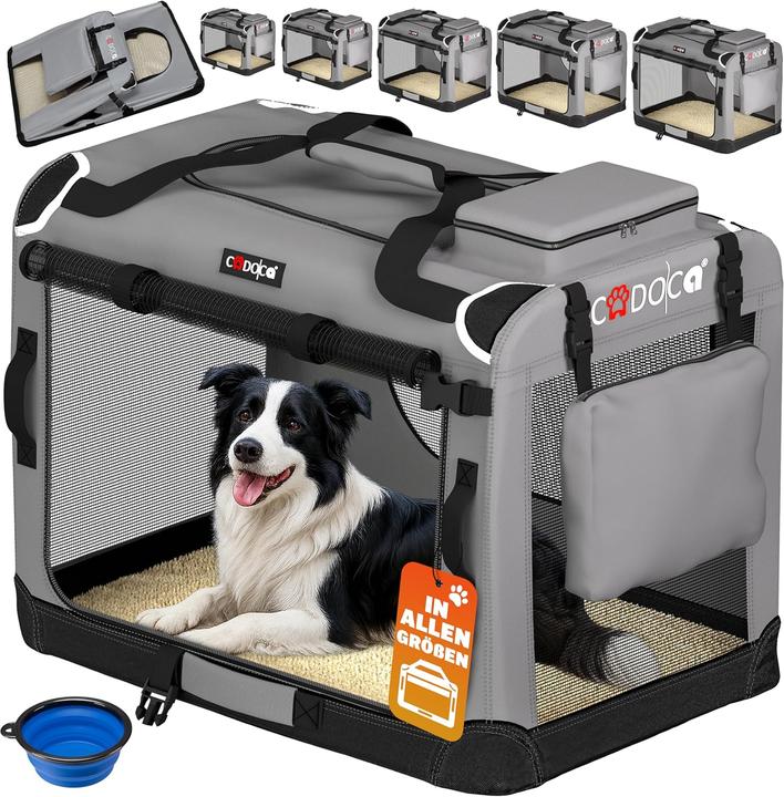 Cadoca Faltbare Hundetransportbox XL (82 x 56 x 58 cm) (Dog, Foldable)