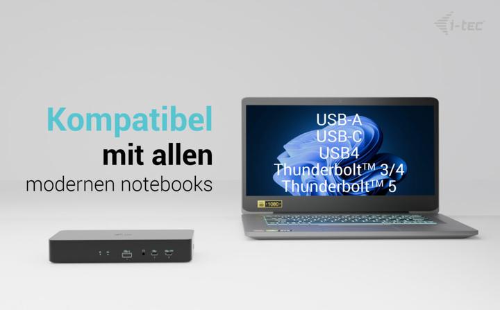 Image du produit i-tec USB-C/A Intelligent Dual DS+PD100W, universel (USB-C, 9 Ports)