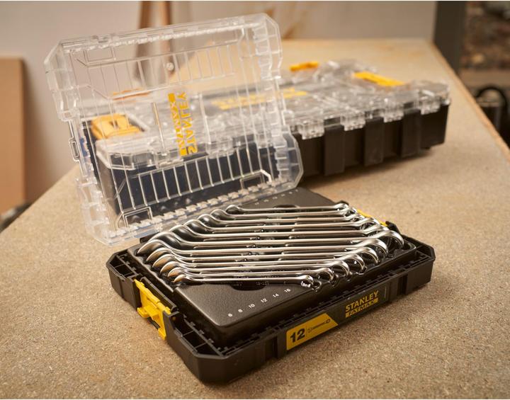 Actual product image Stanley Combination wrench set 12 pieces (17 mm, 7 mm, 16 mm, 15 mm, 8 mm, 14 mm, 12 mm, 13 mm, 9 mm, 6 mm, 10 mm, 11 mm)