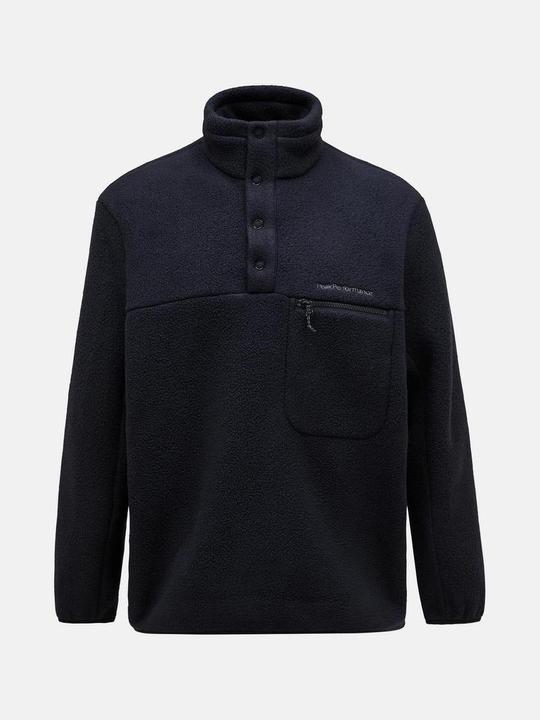 Peak Performance Fleece-Sweatshirt mit T-Ausschnitt und Druckknopf (XXL)