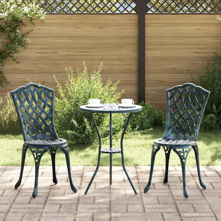 Produktbild VidaXL 3-teiliges Garten Bistro Set Grün Gusseisen (53 cm)