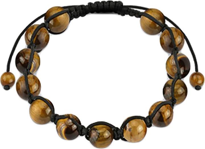 Star Piercing Kette aus Kugeln Tigerauge Stein (Mineralisch, ohne Messing)