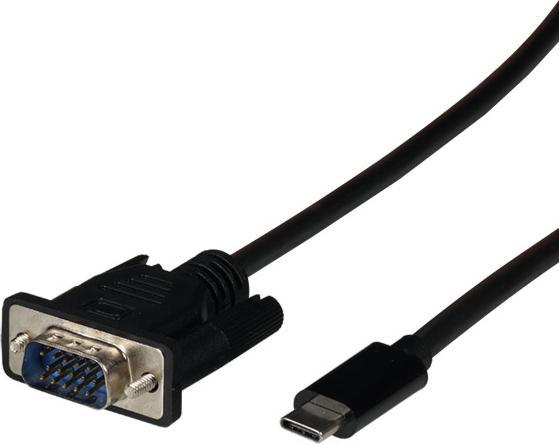 EFB Elektronik USB 3.2 VGA adapter cable, Type-C plug (2 m, VGA)