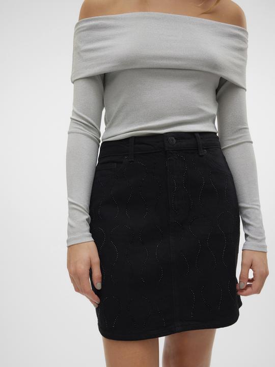 Immagine prodotto Vero Moda VMTESSA Gonna corta a vita alta in denim (M)