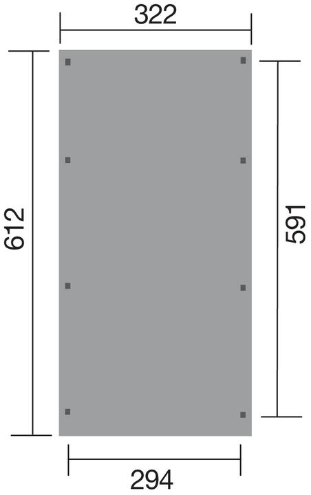 Produktbild Weka Holzbau Flachdach Einzelcarport 617 Gr.2 ohne Dacheindeckung