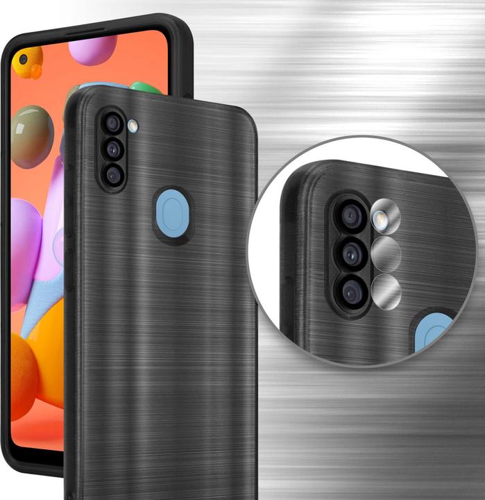 Image du produit Cadorabo Housse pour Samsung Galaxy A11 / M11 en TPU brossé Protection de l'appareil photo LM160 Style (Samsung Galaxy A11, Samsung Galaxy M11)
