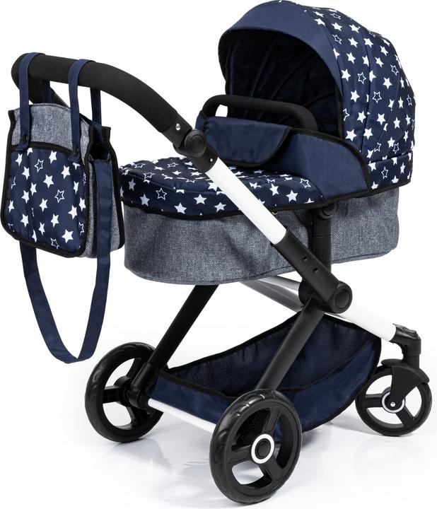 Bayer Design 17015AA Combi Poppenwagen Xeo, tas, blauw, sterren
