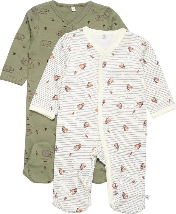 Pippi Strampler 2er-Set Deep Lichen Green Gr. 62 (62)