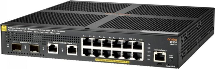 Produktbild HPE Aruba 2930F 12G PoE+ 2G/2SFP+ Switch (12 Ports)