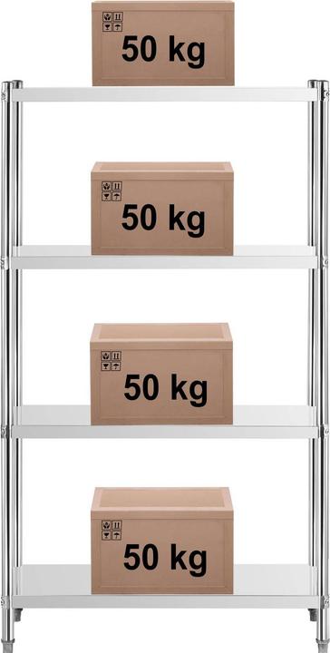 Actual product image Royal Catering Metal Shelving Unit - 100 x 40 x 180 cm - - 200 kg