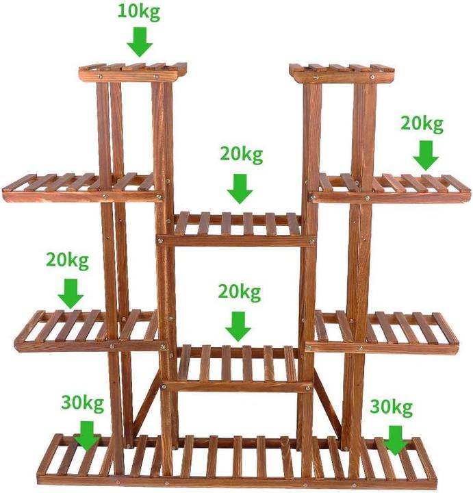 Produktbild Unho Pflanzenregal Holz,115×25×116cm