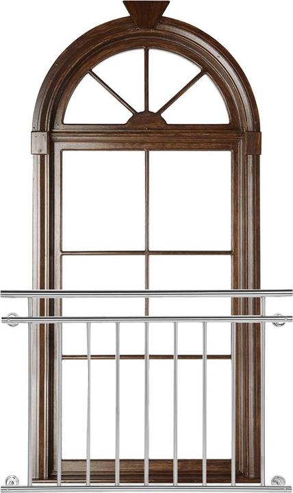 Produktbild Wiltec Balkongeländer Edelstahl 90x128cm französischer Balkon Geländer Robust