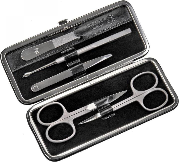 Immagine prodotto Sacher TF300R.0104 - Set di 5 pezzi per manicure in pelle nera